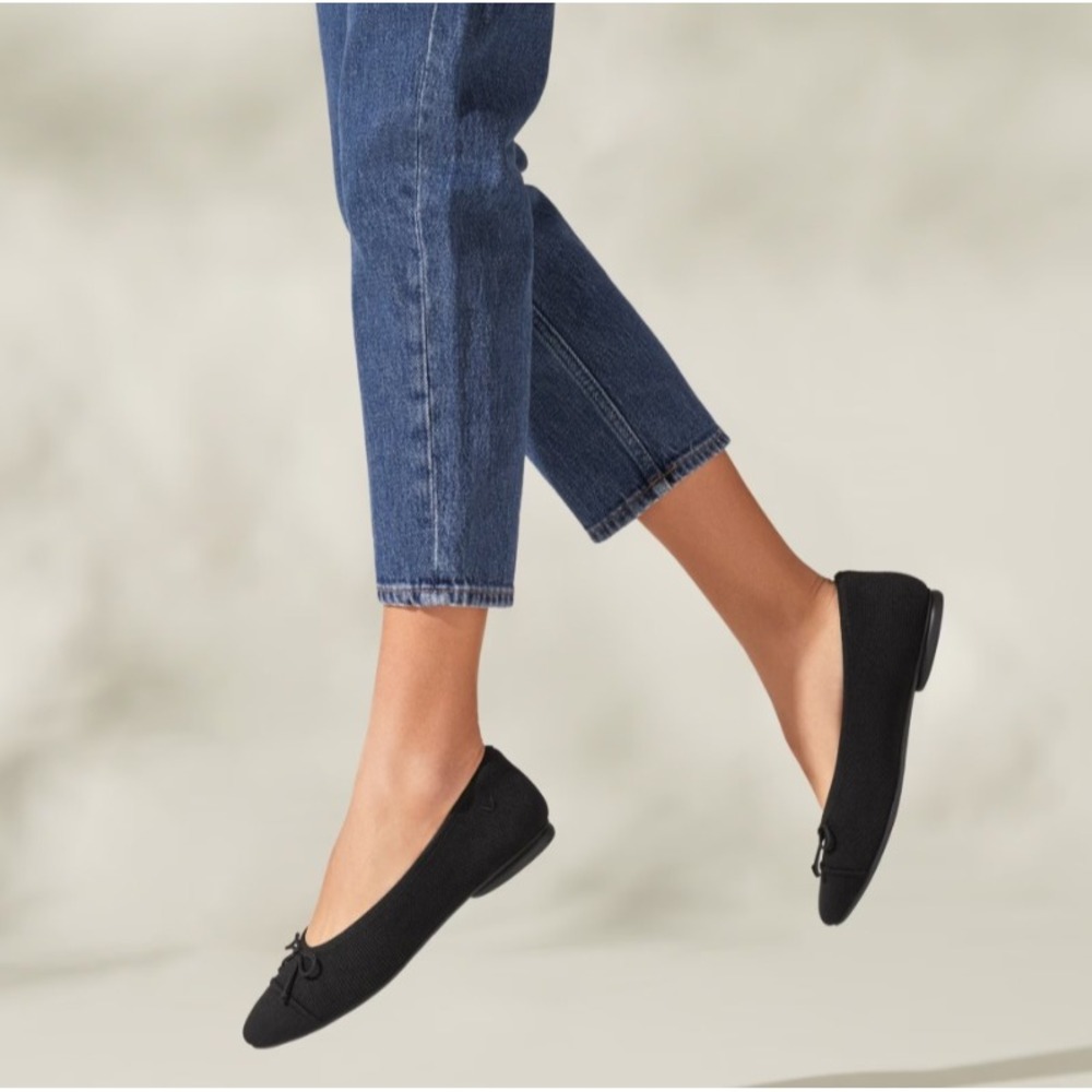 VIVAIA Ballet Flats Comfortable Knit Slip On Casual Black Size 7.5 EUR‎ 38.5